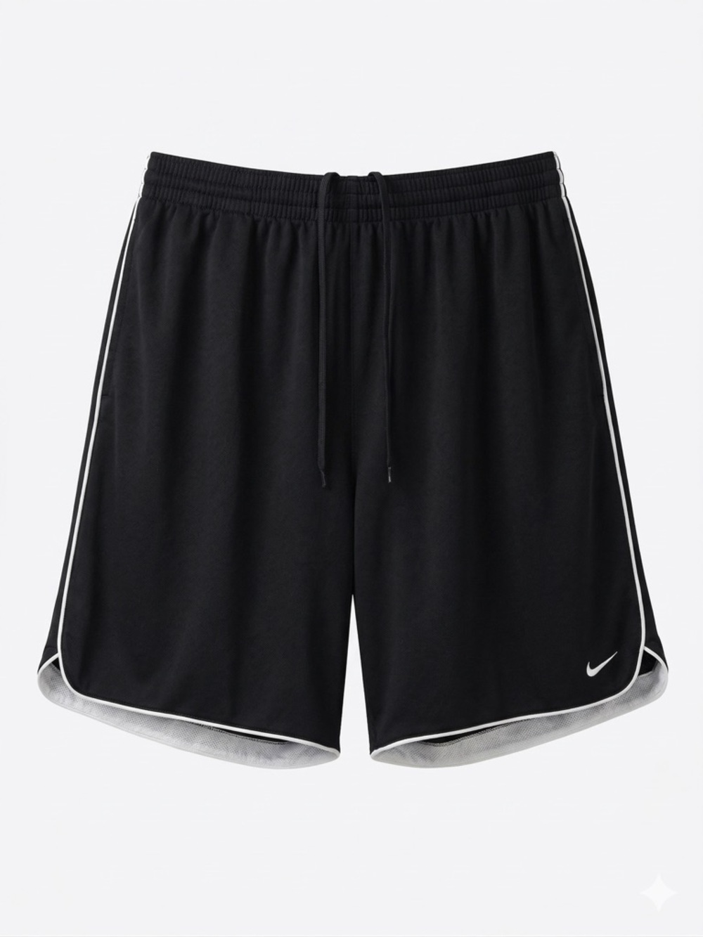 Nike Black Men's Athletic Shorts with White Trim